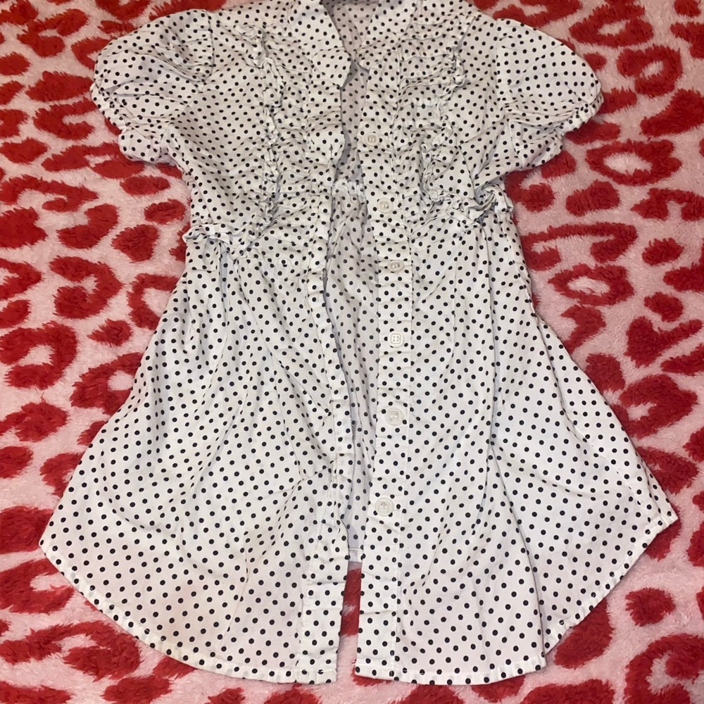 My Michelle Black and White Polka Dot Top